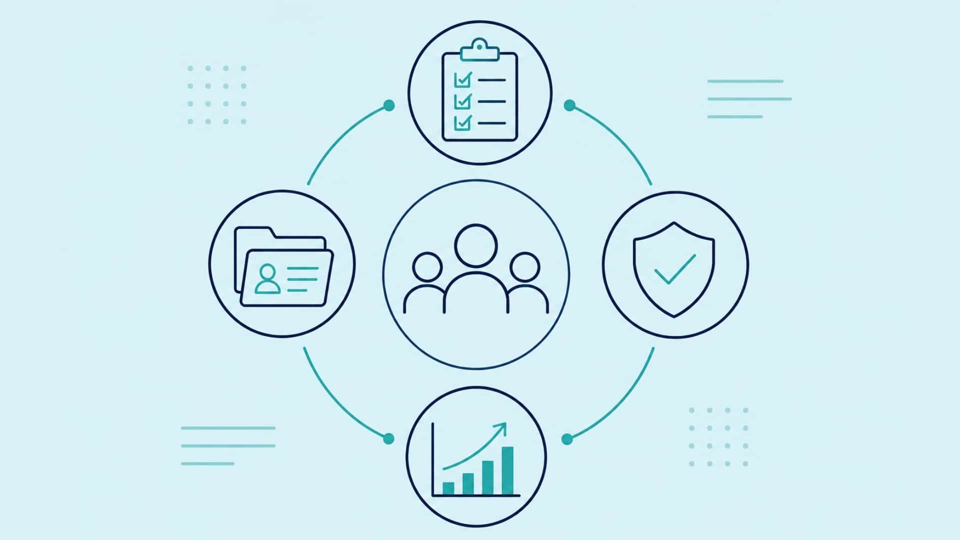 Connected HR operations and organizational consistency illustration